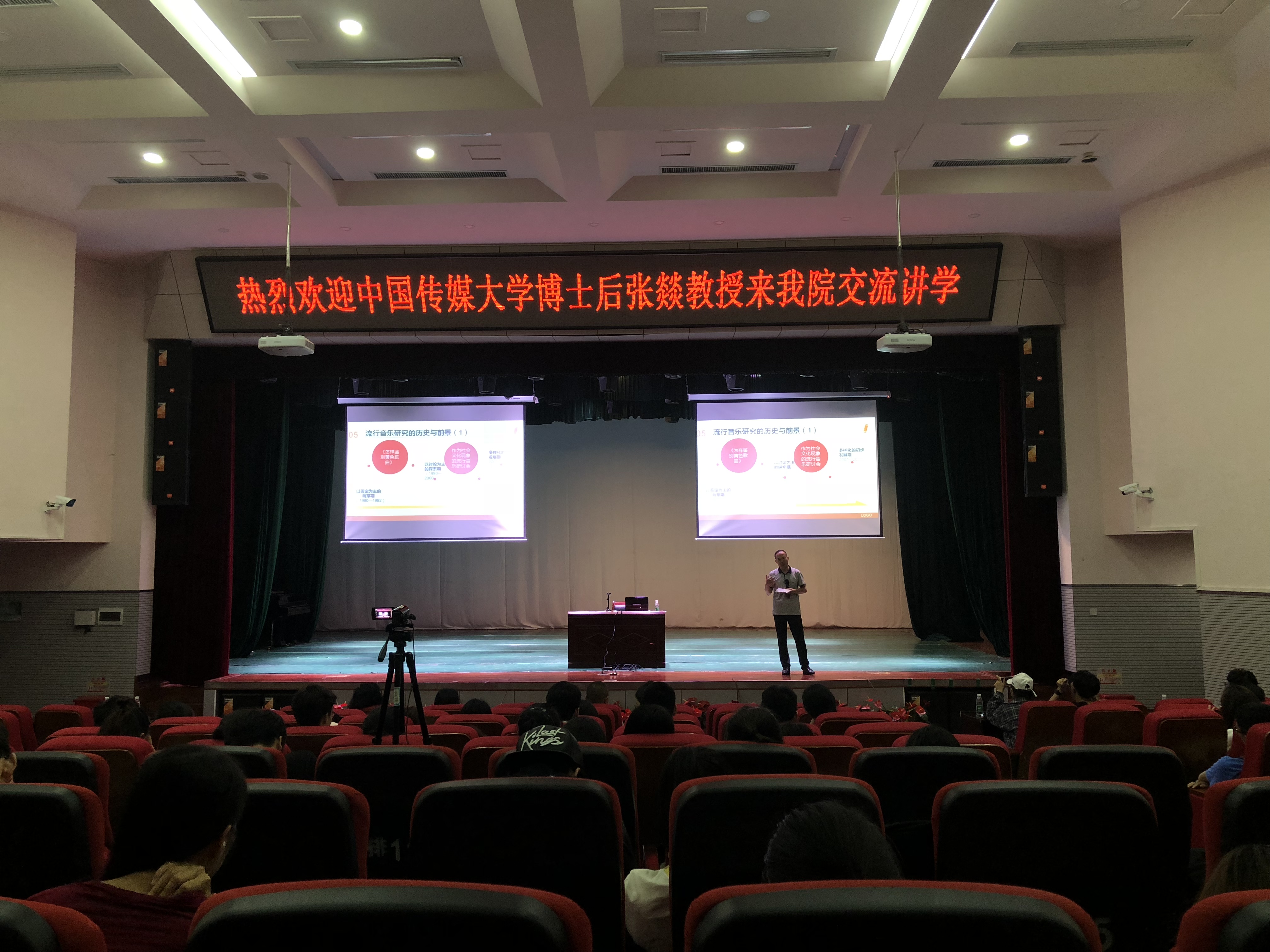 中国传媒大学文化产业博士后张�D教授应邀来我校讲学